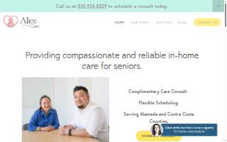 Alice Home Care website