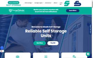 Allsafe Self-Storage Alameda website