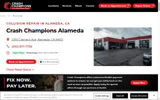 Crash Champions Collision Repair Alameda website