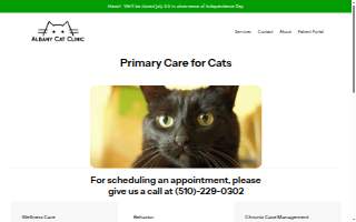Albany Cat Clinic website