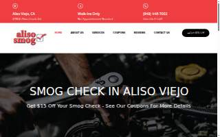 Aliso Smog Check website
