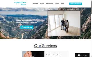 Canyon View Notary website