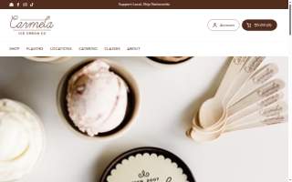 Carmela Ice Cream website