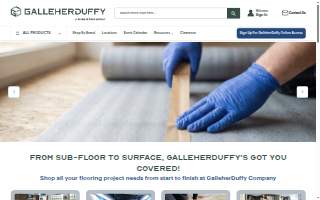 GalleherDuffy Wholesale Flooring Products Store website