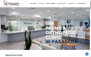 Huntington Orthopedics of Altadena website