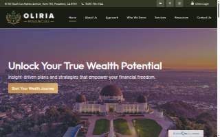 Oliria Financial of Altadena website