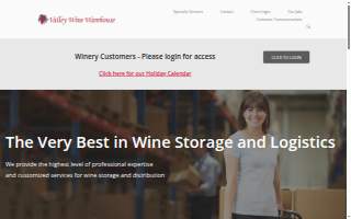 Valley Wine Warehouse website