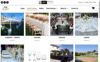 Cosmos Event Rentals website