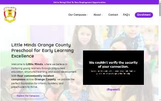 Little minds Infant & Toddler Center website