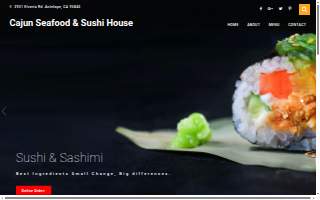 Cajun & Sushi House website