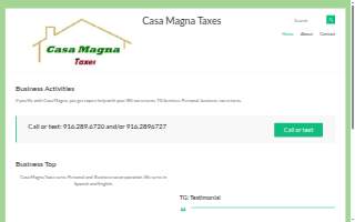 Casa Magna Taxes website