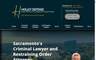 Holley Defense Law Offices of Antelope website
