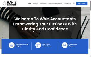 Whiz Accountants website