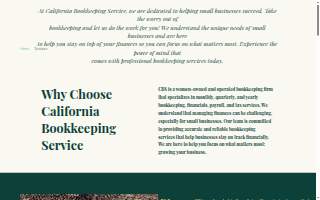 California Bookkeeping Services website