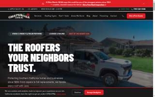 Chaparosa Roofing Inc. website