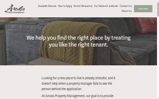 Arcata Property Management website