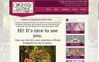 Country Living Florist & Fine Gifts website