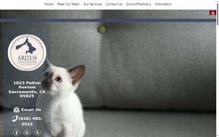 Arden Animal Hospital website