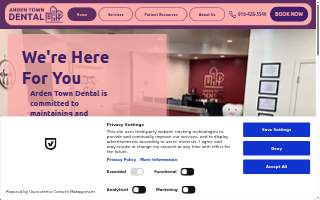 Arden Town Dental website