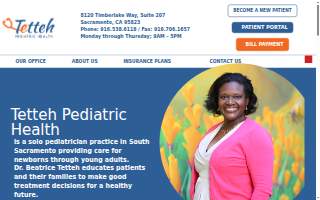 Tetteh Pediatric Health, Inc. of Arden-Arcade website