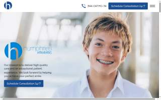 Humphries Orthodontics of Artesia website