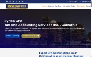 Syriac CPA Tax & Accounting Services of Artesia website