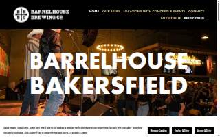 BarrelHouse Brewing Bakersfield - Taproom and Music Venue website