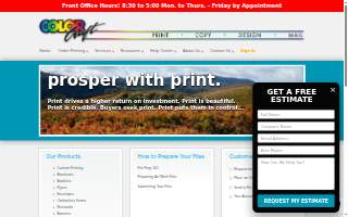Color Craft Printing website