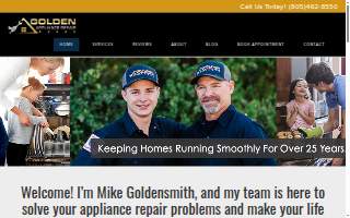 Golden Appliance Repair website