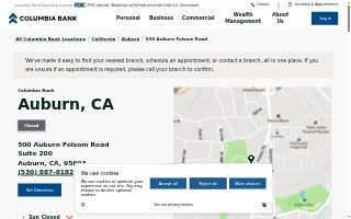 Columbia Bank of Auburn website