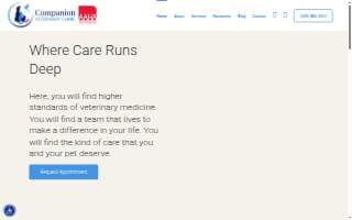 Companion Veterinary Clinic website
