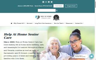 Help at Home Senior Care website