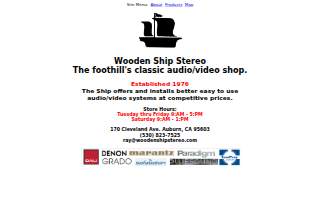 Wooden Ship Stereo & Video website