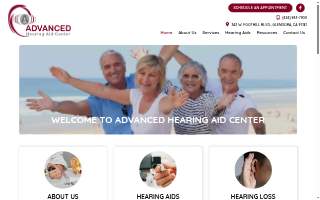 Advanced Hearing Aid Center website