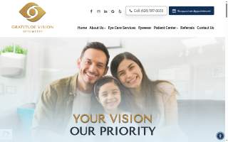 Gratitude Vision Optometry website