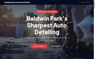 Headlight Restoration Shark (Mobile) website