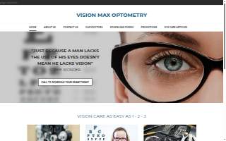 Vision Max Optometry website