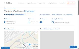 Classic Collision of Barstow website