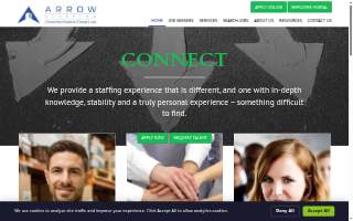 Arrow Staffing Services of Beaumont website