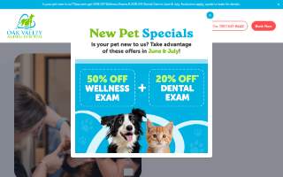 Oak Valley Animal Hospital website