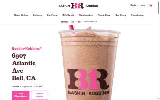 Baskin-Robbins of Bell website