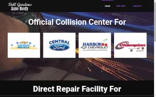 Bell Gardens Auto Body website