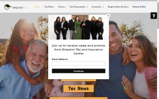 Emperor Tax and Insurance Center website