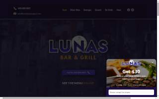 Lunas Sport Bar website