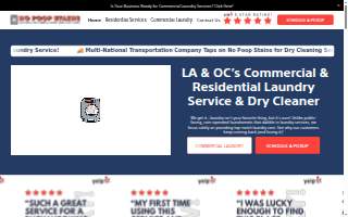 No Poop Stains Laundry Service & Dry Cleaner website