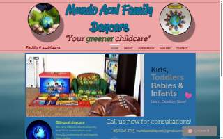 Mundo Azul Family Daycare website
