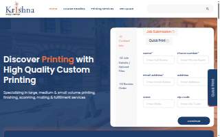 Krishna Copy Center website