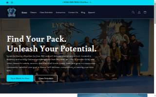 Lycan Jiu Jitsu and Self Defense website
