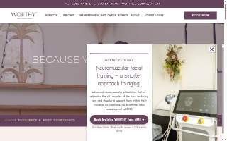WORTHY Self-Care Studio website