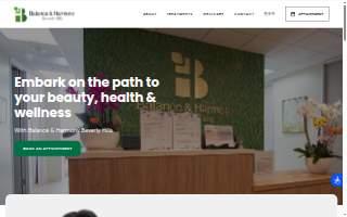 Balance & Harmony Beverly Hills website